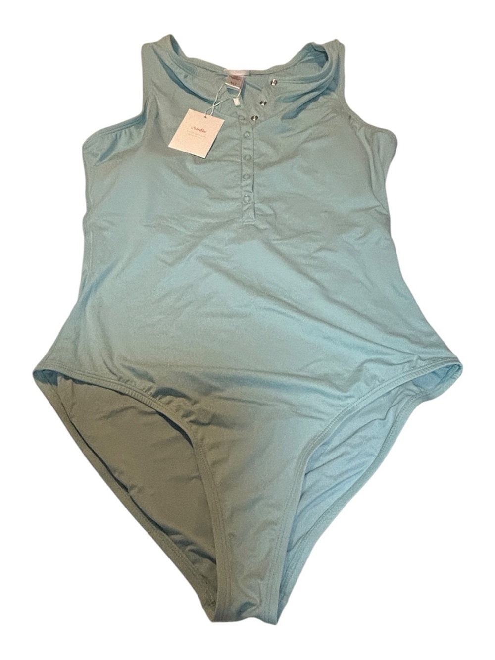Andie The Malibu One Piece Swimsuit XLT Cablu Blue NWT